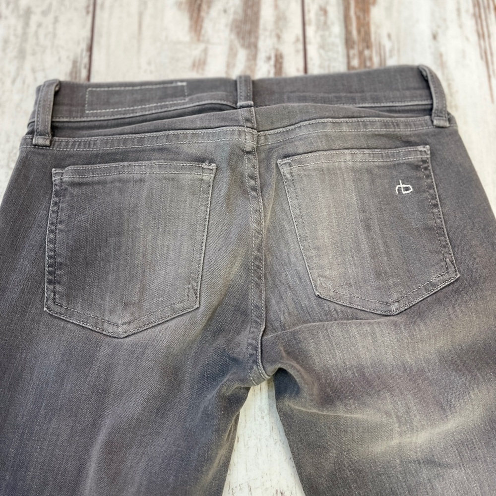 Rag & Bone Moto Skinny Jeans Buxton Gray Ankle Zip Size 25 NWOT - Picture 14 of 16